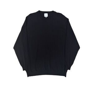 G Label by Goop GWYN Black Cashmere Oversized Crew Neck Sweater
